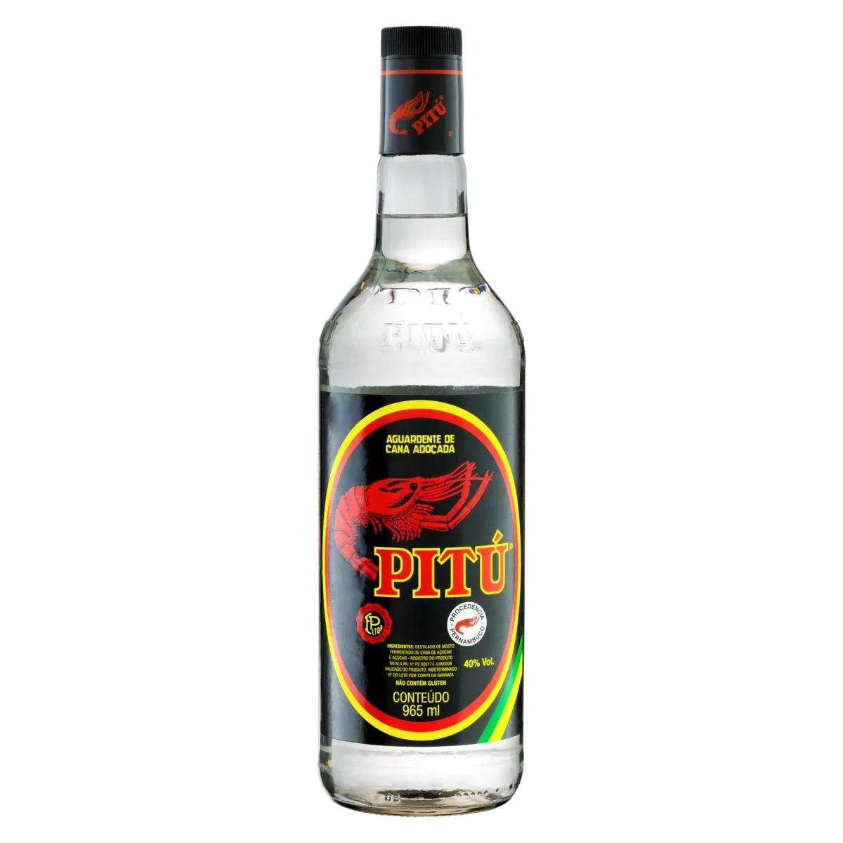 Aguardente PITÚ Garrafa 965ml