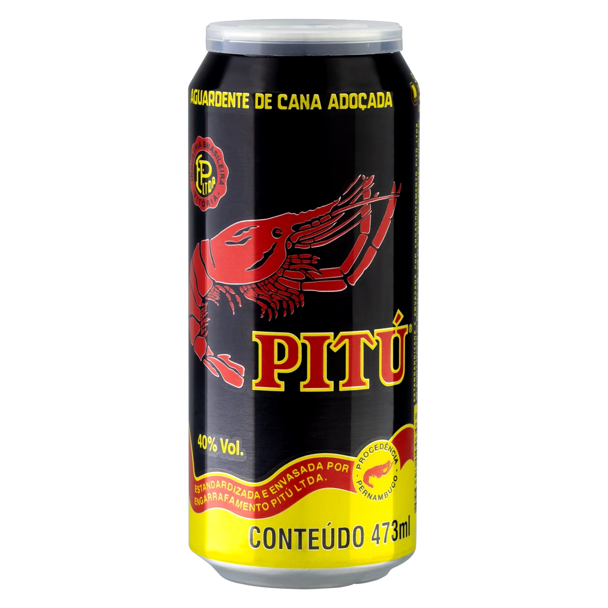 Aguardente De Cana Adoçada Pitú Lata 473ml