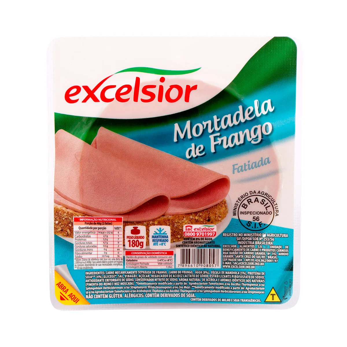 Mortadela de Frango Excelsior 180g