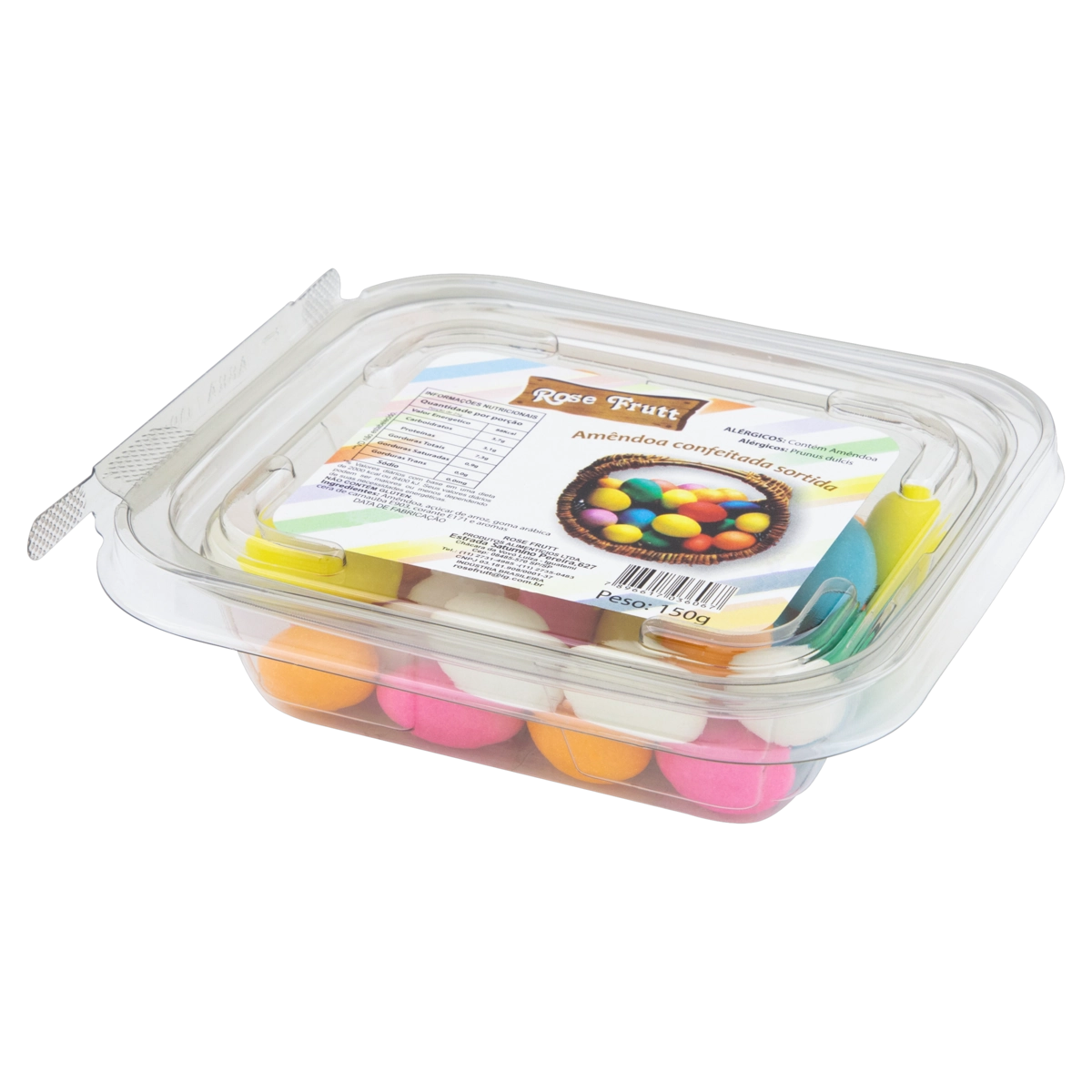 Amêndoa Confeitada Sortida Rose Frutt Pote 150g