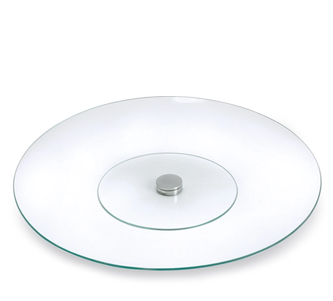 Prancha Giratoria Decor Glass 43cm Redonda