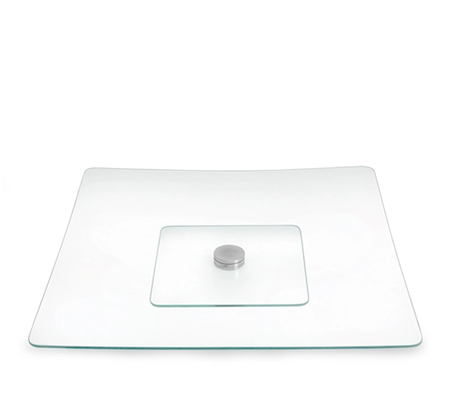 Prancha Giratoria Decor Glass 39,5x39,5cm Quadrada