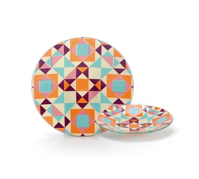 Bowl Decor Glass Redondo Geometrico