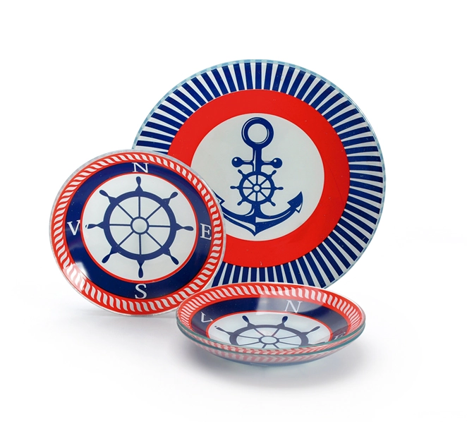 Travessa Decor Glass Redonda Gd Funda