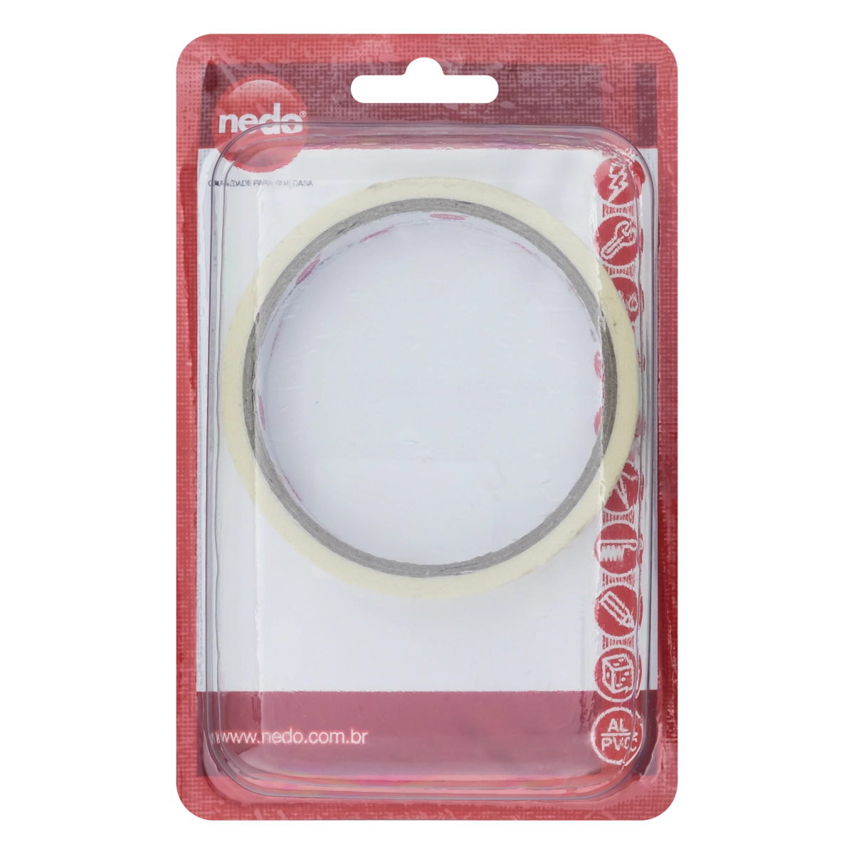 Fita Crepe Branca Nedo 18mm X 10m