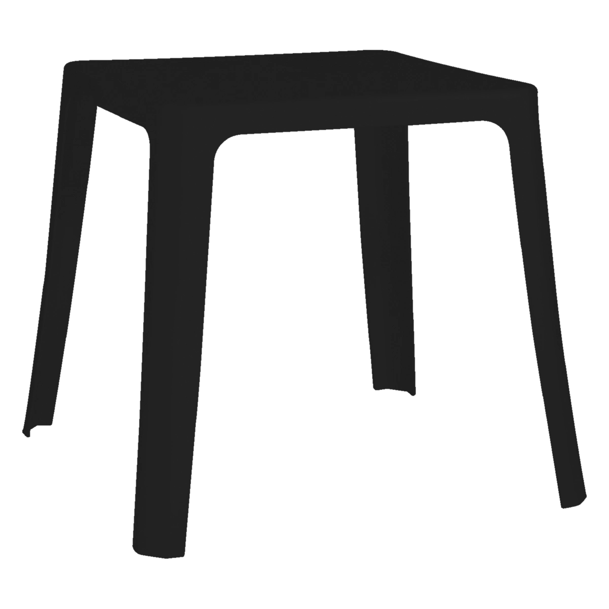 Mesa Plástico Preta Quadrada íntima Gardenlife