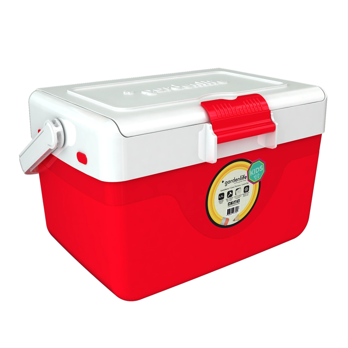 Caixa Térmica Vermelha Kids 6,7l Gardenlife