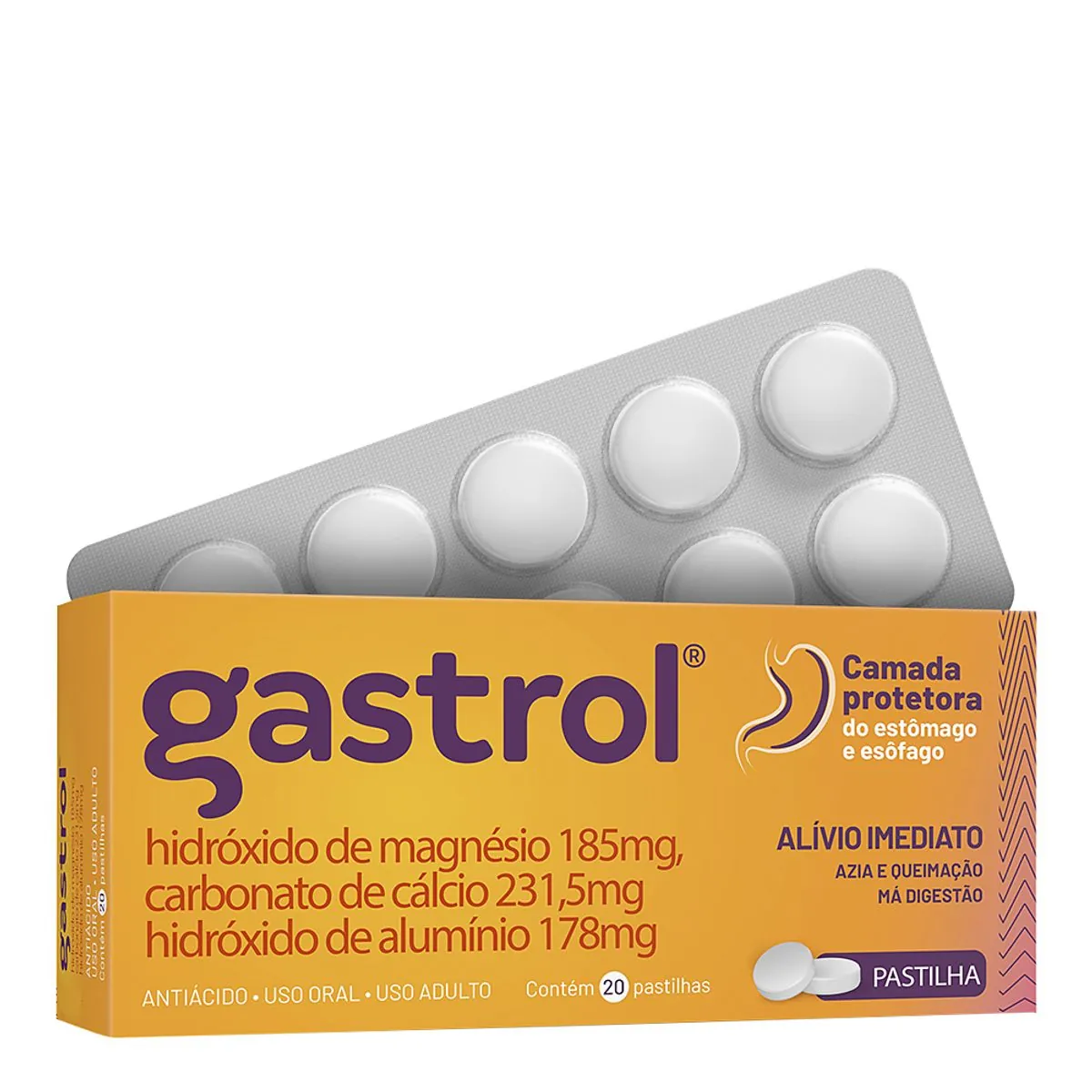 Antiacido Pastilha Gastrol 20un