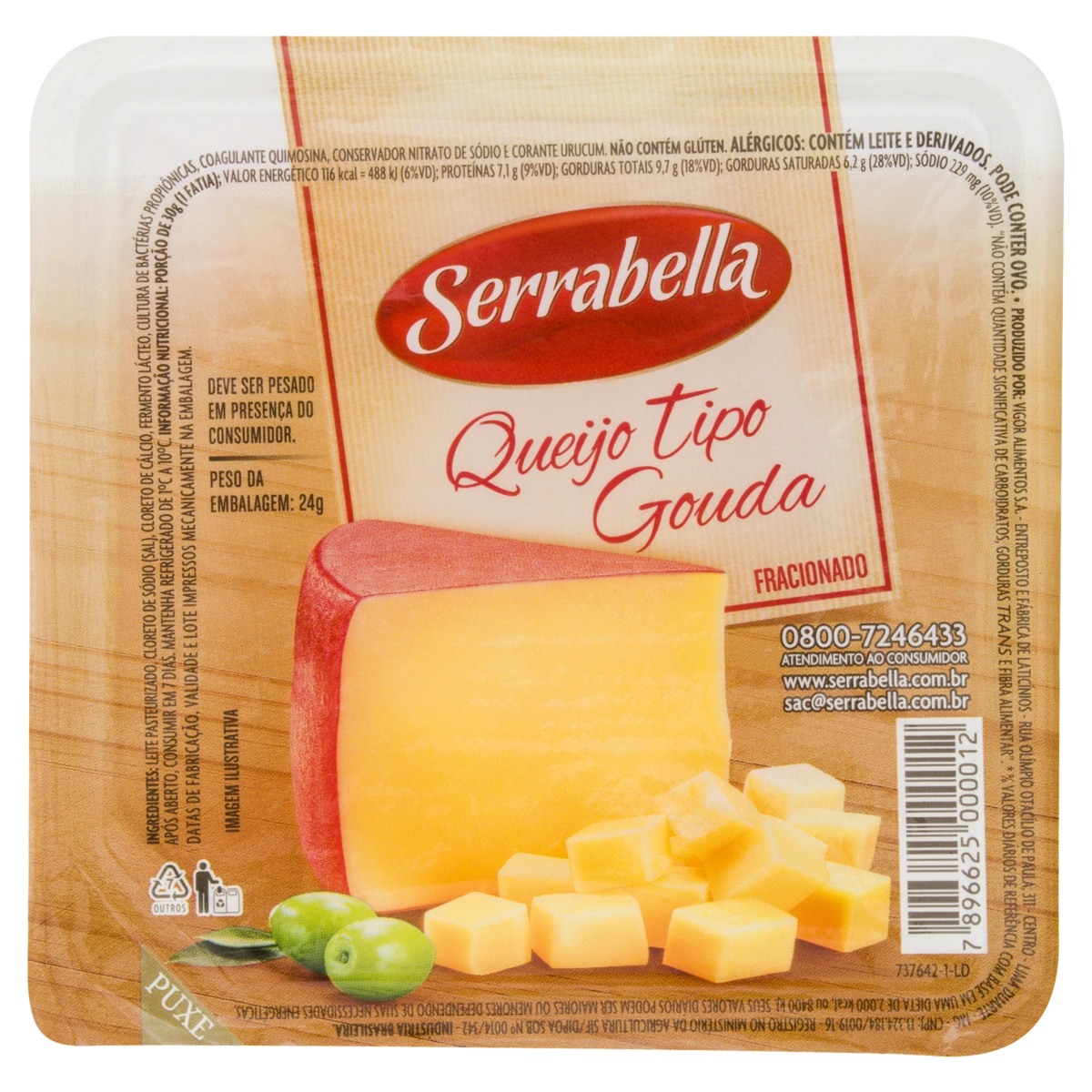 Queijo Gouda Fracionado Serrabella