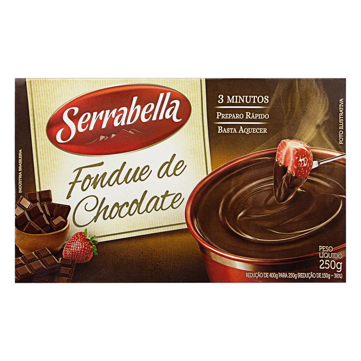 Fondue De Chocolate Meio Amargo Serrabella Caixa 250g