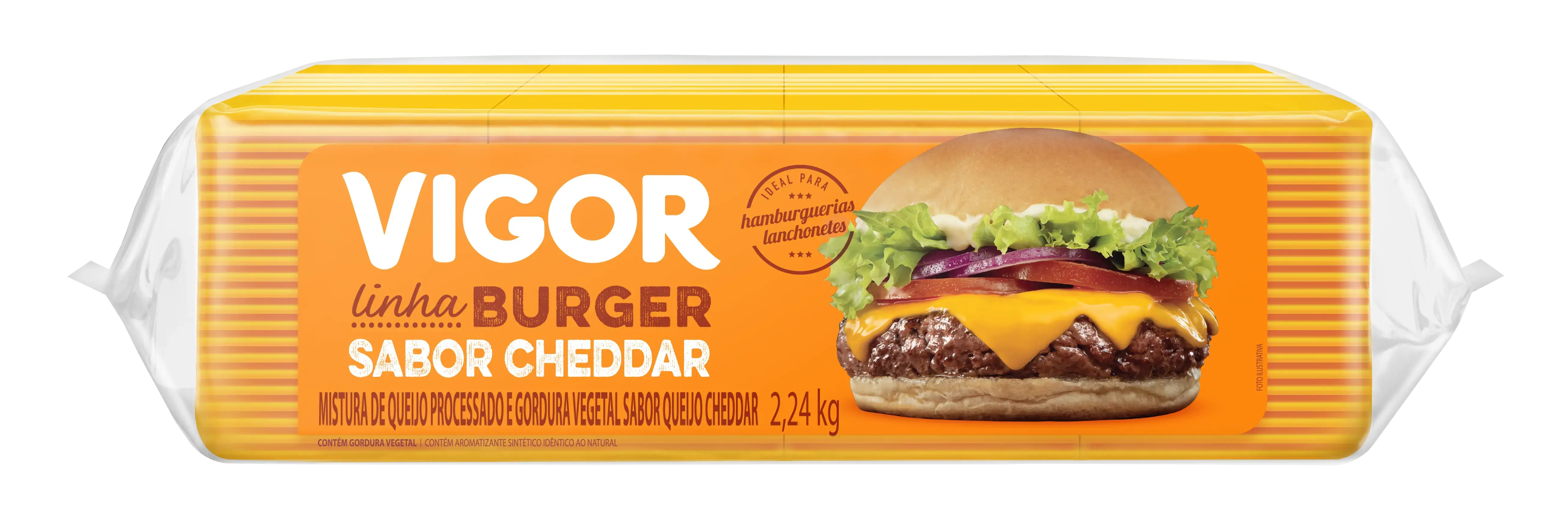 Mistura De Queijos E Gordura Vegetal Cheddar Vigor Pacote 2,24kg