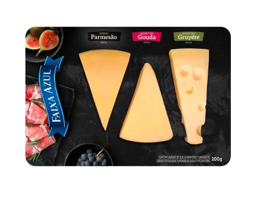 Queijo Parmesão, Gouda E Gruyère Faixa Azul 200g