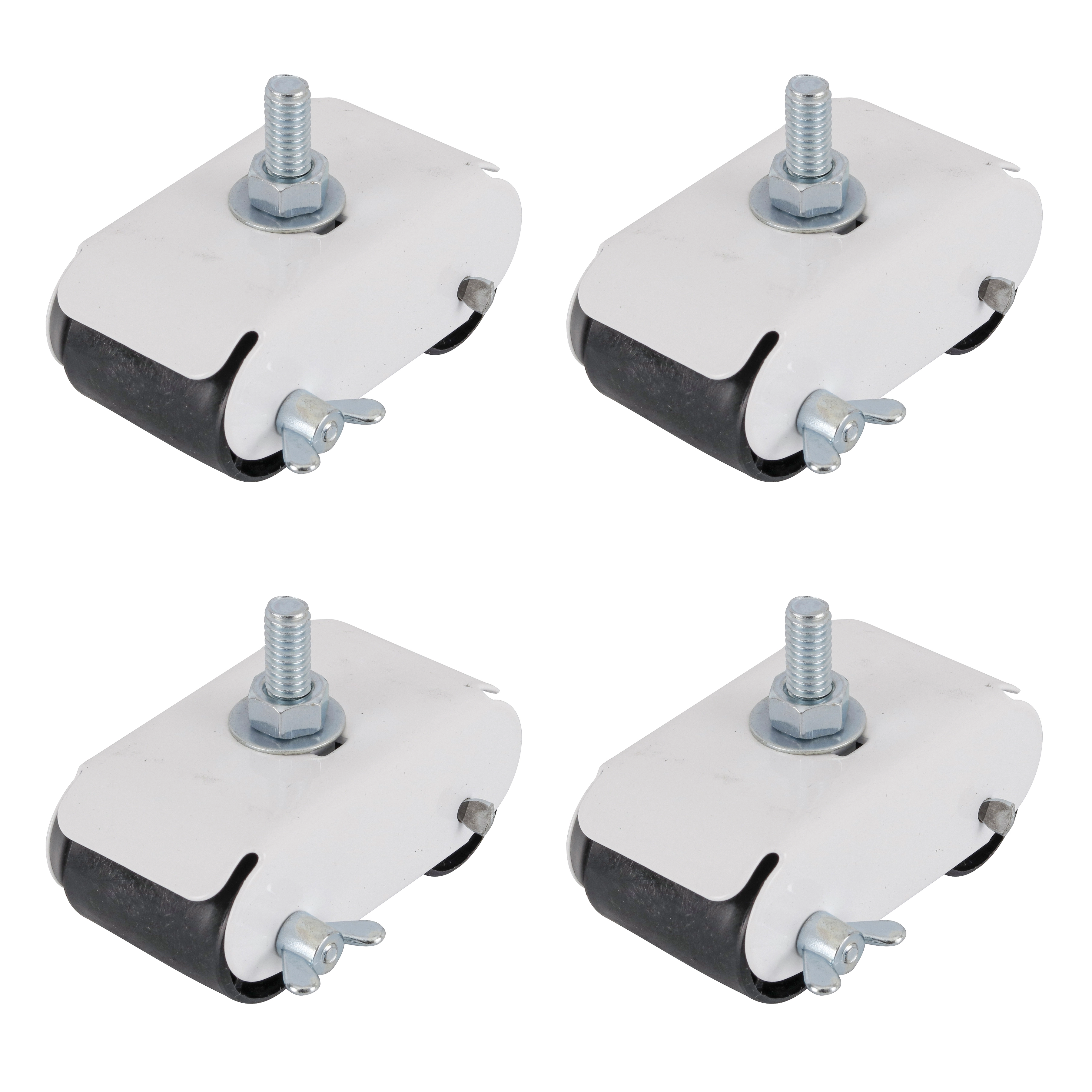Pés para Eletrodoméstico com Pino 350kg com Freio 42x34cm Branco