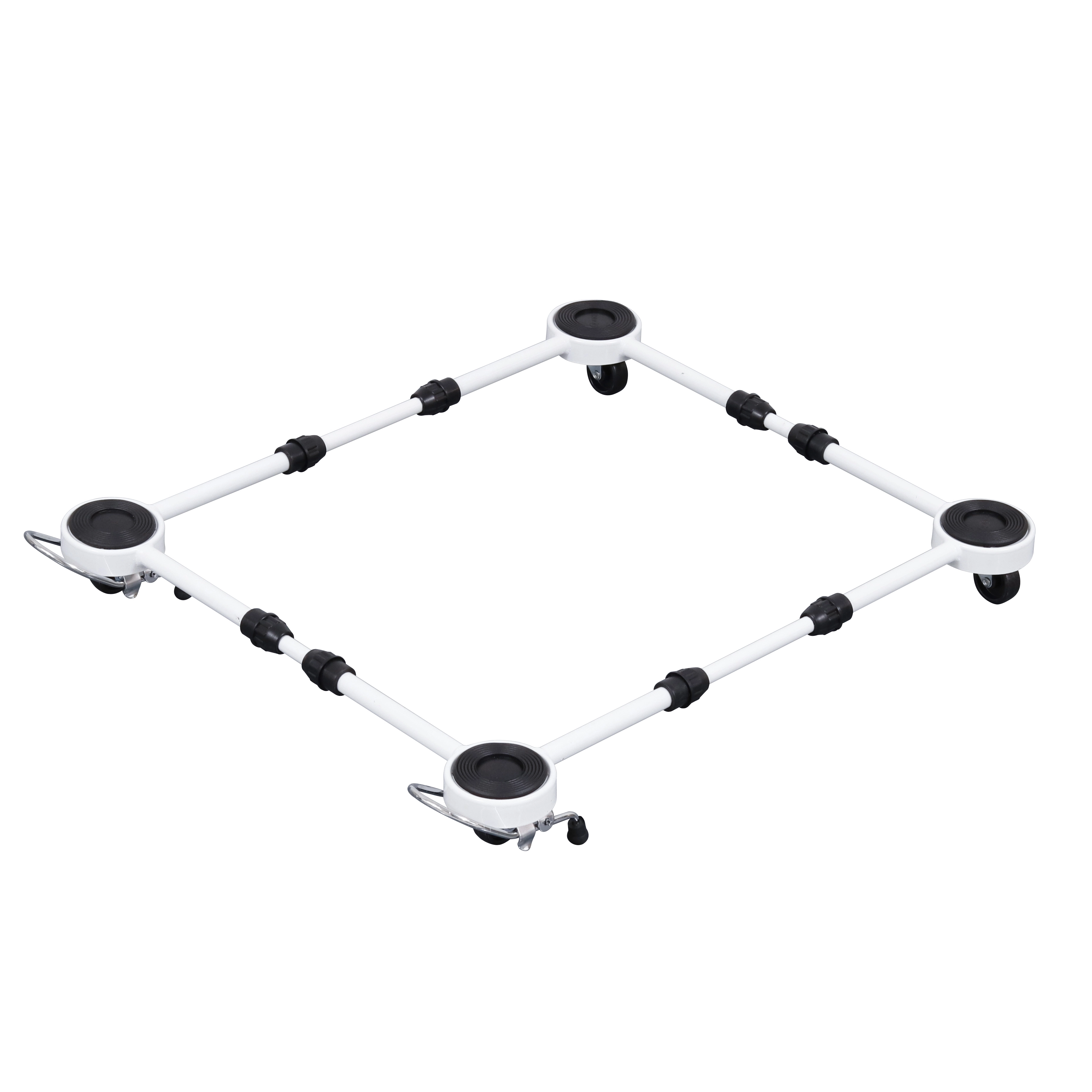 Rodízio para Eletrodoméstico Ajustável 250kg com Freio 75x40cm Branco