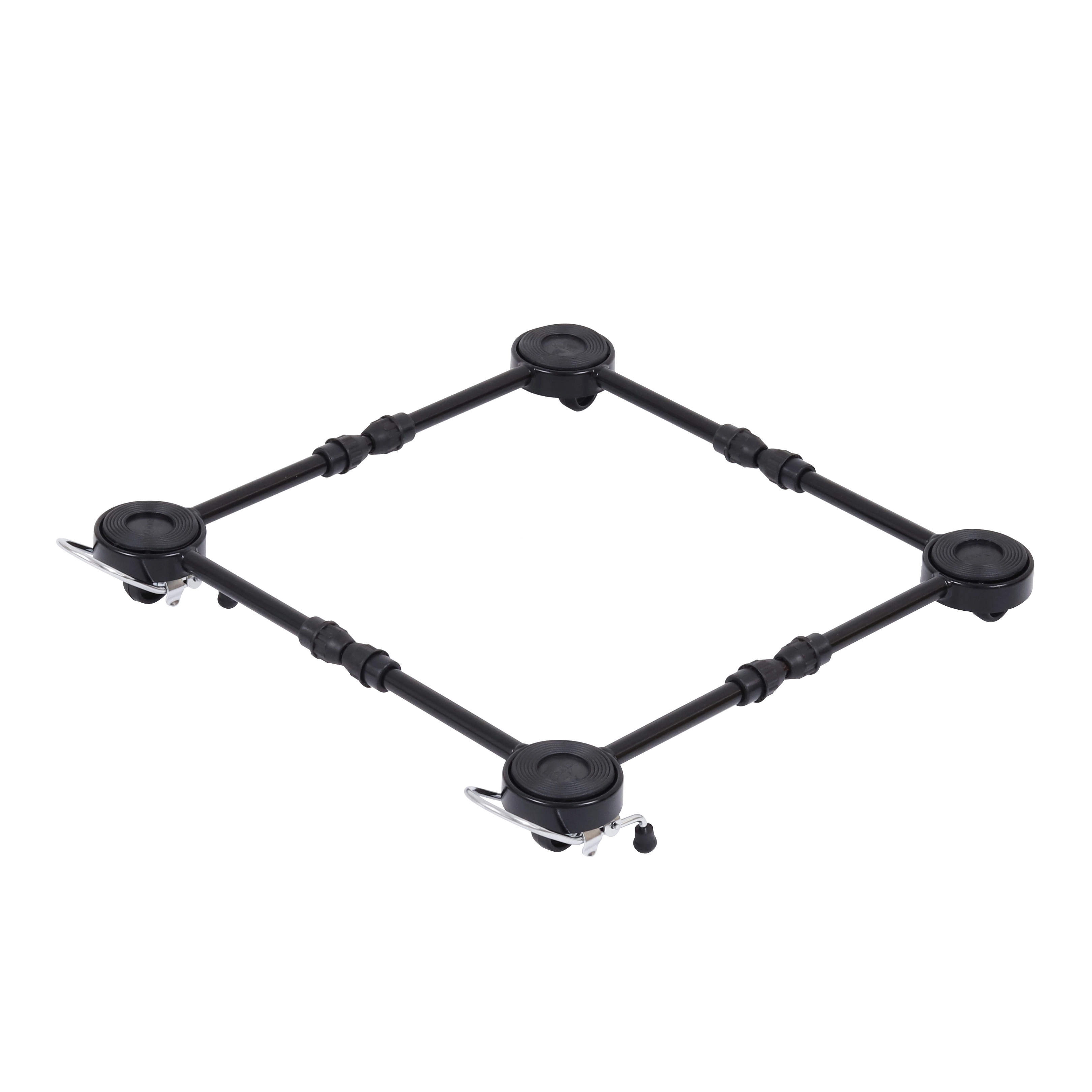 Rodízio para Eletrodoméstico Ajustável 250kg com Freio 64x40cm Preto
