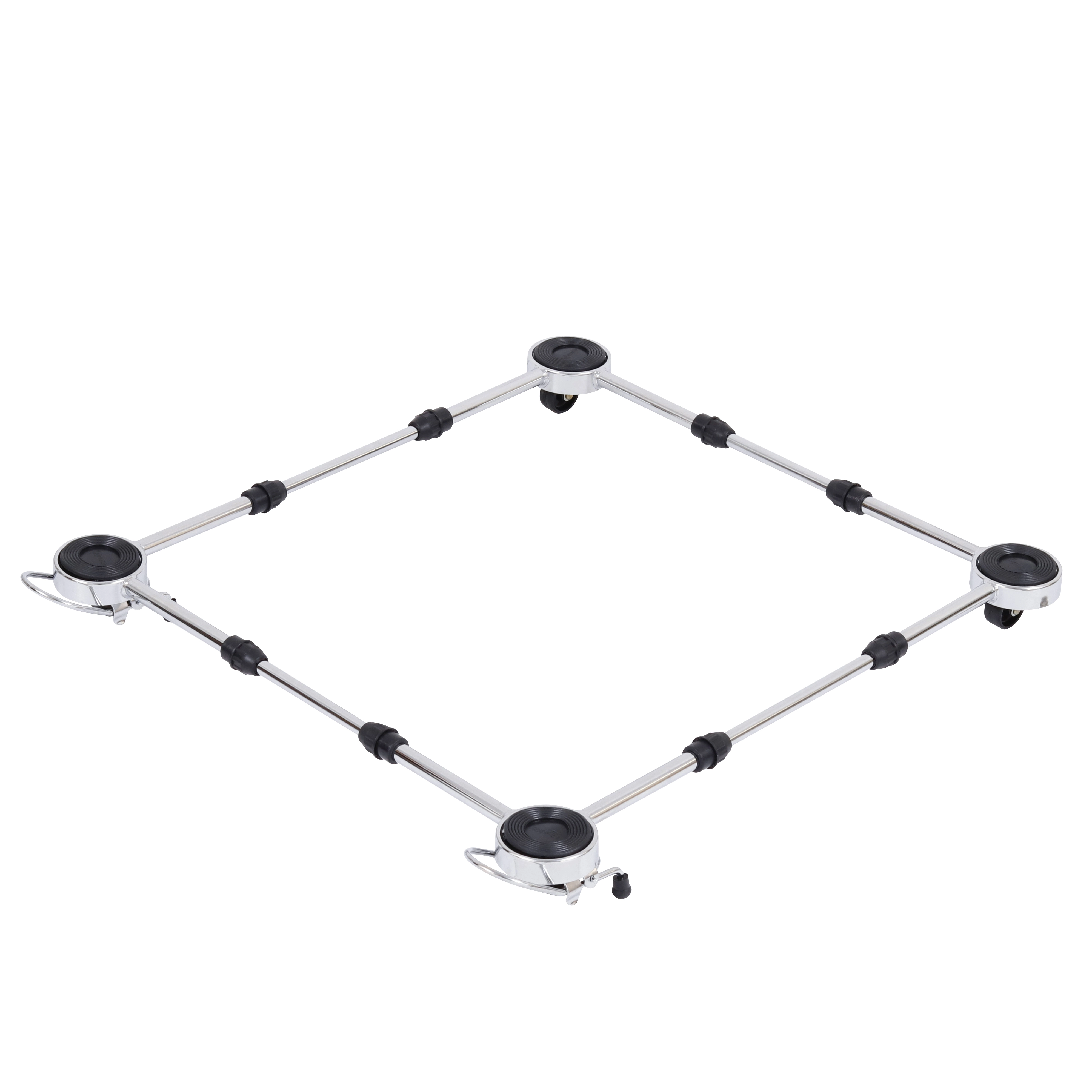 Rodízio para Eletrodoméstico Ajustável 250kg com Freio 75x40cm Prata