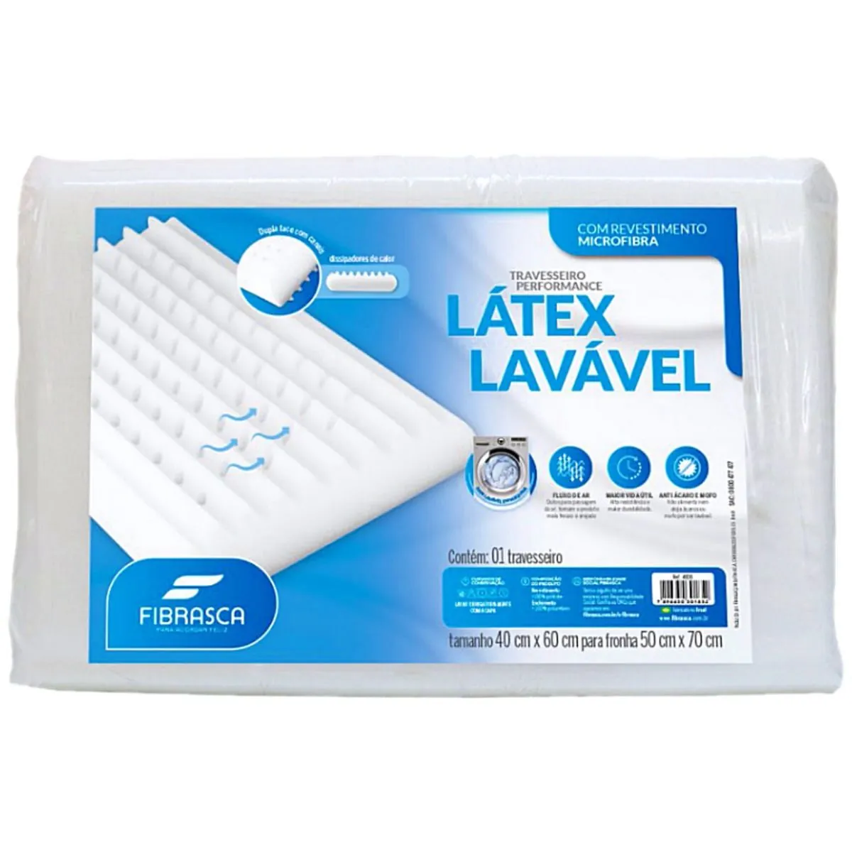 Travesseiro Latex Plus Lavavel 50x70 Unica U