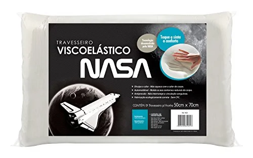 Travesseiro Nasa Alto  Viscoelástico p/fronhas 50x70 Fibrasca