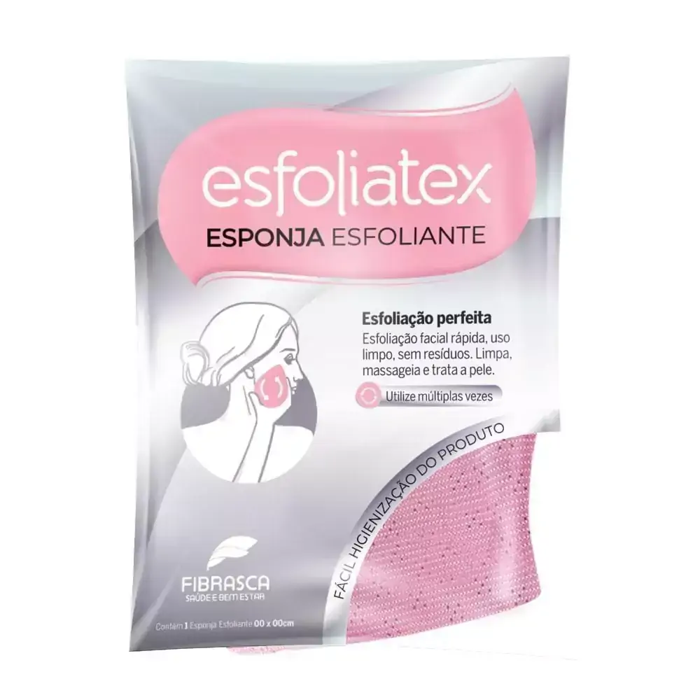 Esponja Esfoliante Facial Esfoliatex Fibrasca Rosa 6203