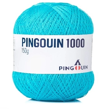 Linha Pingouin 1000 Cor 508 Turqueza 150g