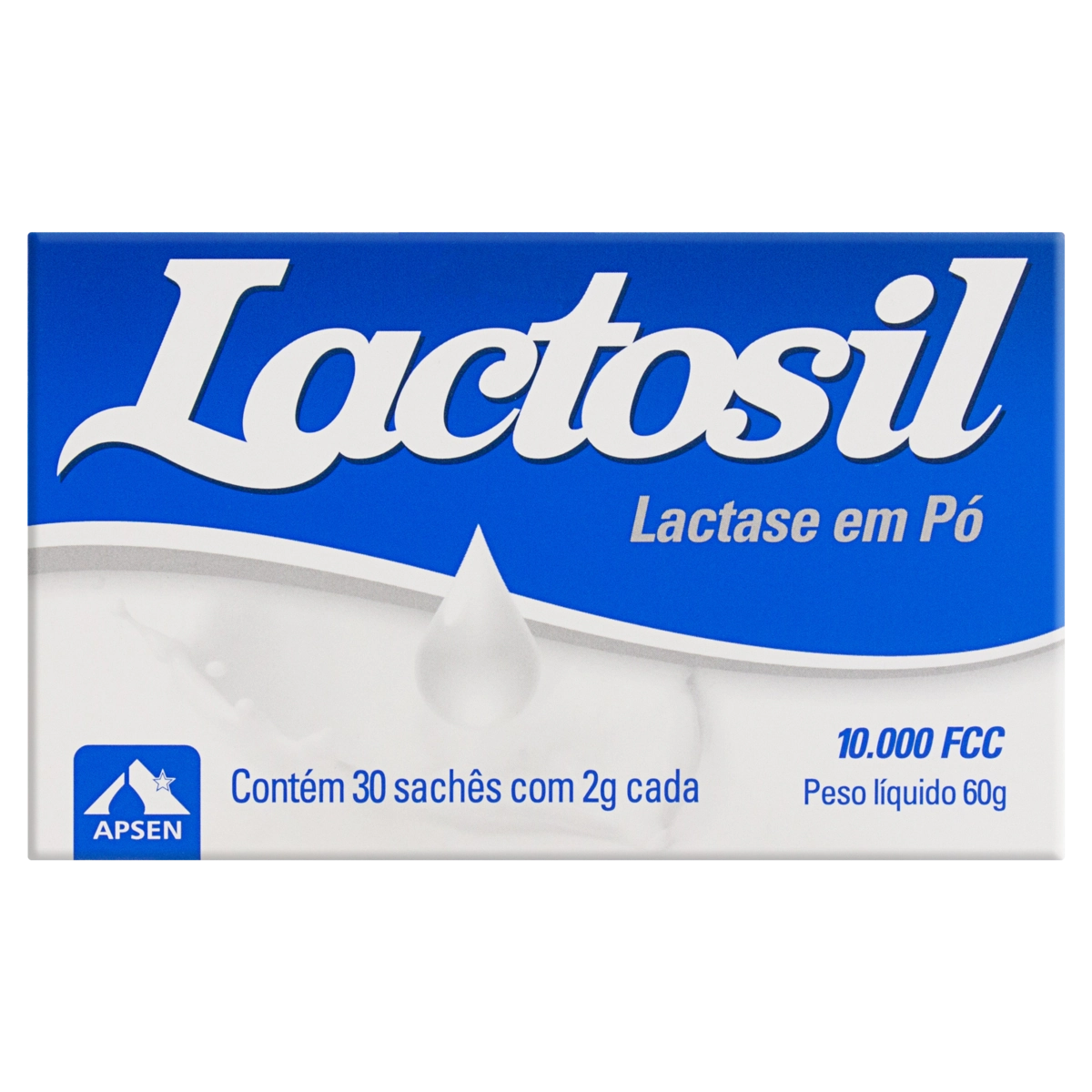 Lactase 10.000 Fcc Lactosil Caixa 60g 30 Unidades Pó