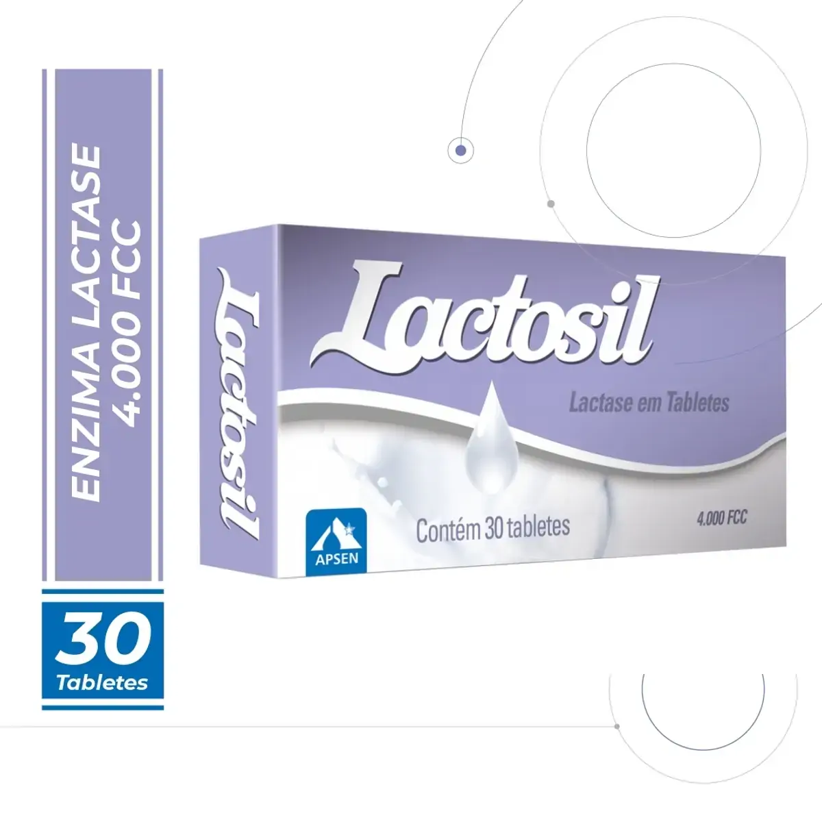 Lactase 4.000 Fcc Lactosil Caixa 30 Tabletes