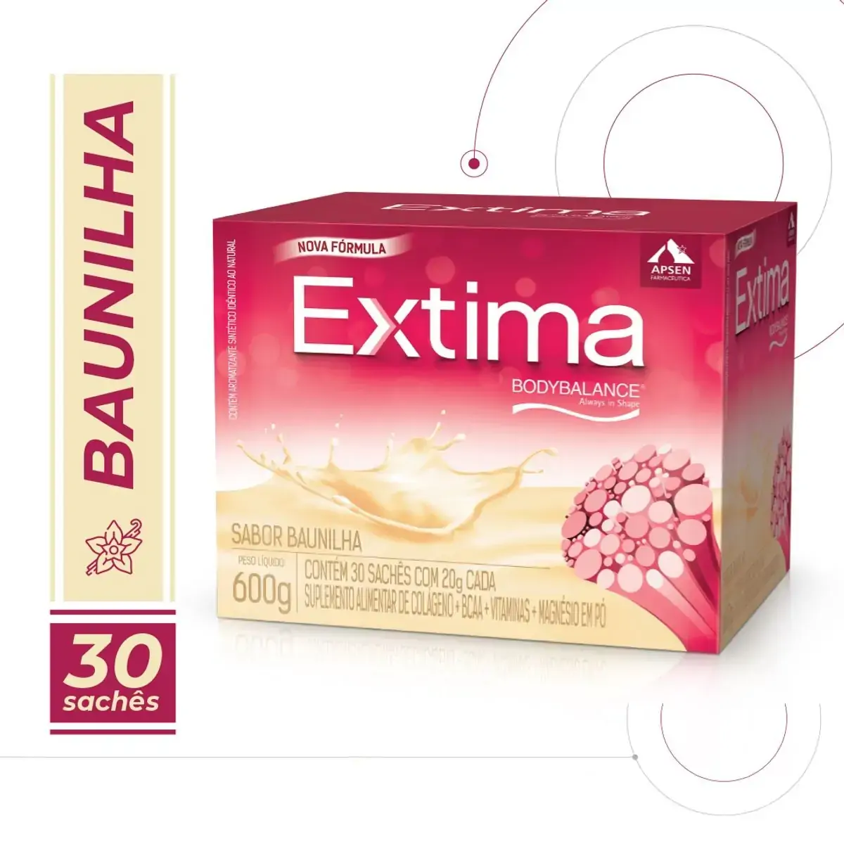 Extima Pó Baunilha Bodybalance Caixa 600g 30 Unidades