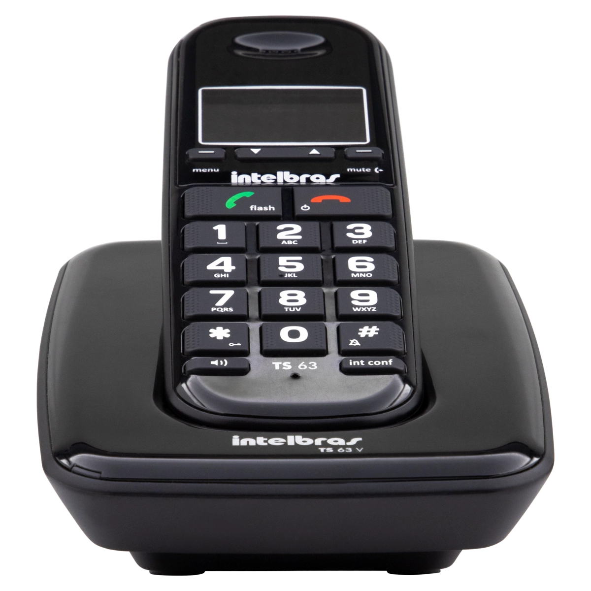 Telefone Sem Fio Digital Preto Ts63v Intelbras