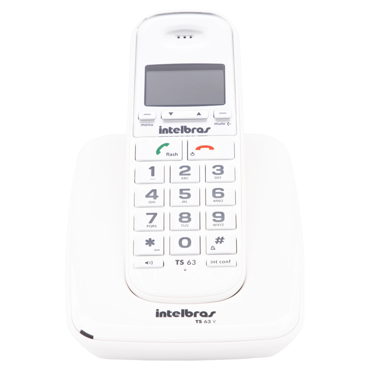 Telefone Sem Fio Digital Branco Ts63v Id Intelbras