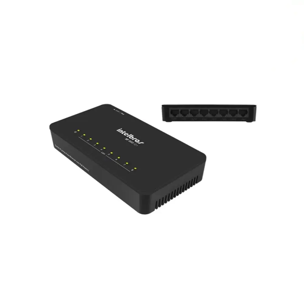 Switch 8 Portas Fast Ethernet 10/100 Mbps Sf800q Intelbras