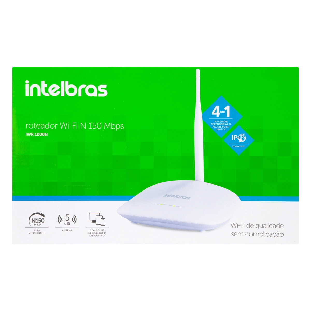 Roteador Wi Fi N 150 Mbps Iwr 1000n Intelbras