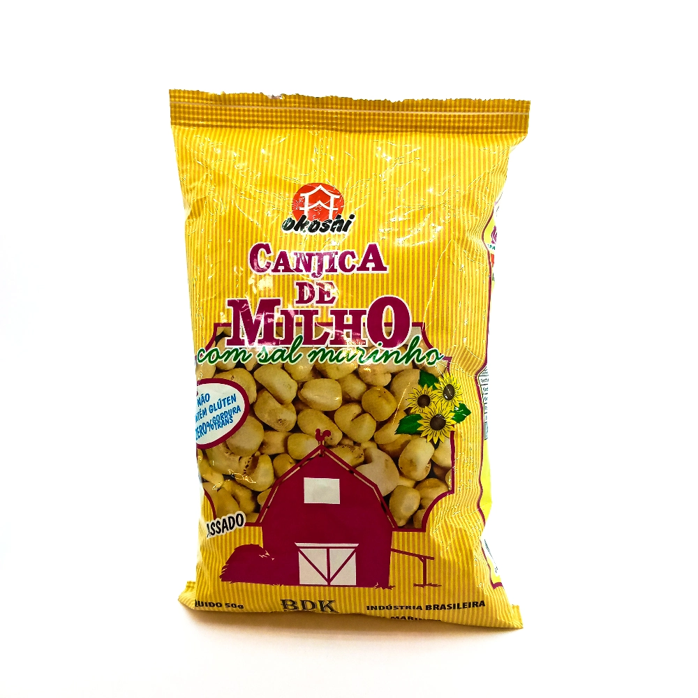 Canjica De Milho Com Sal Marinho Okoshi Pacote 50g