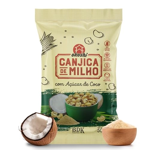 Canjica De Milho Com Açúcar De Coco Okoshi Pacote 50g