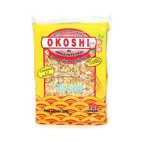 Barra De Arroz Crocante Integral Okoshi Pacote 200g
