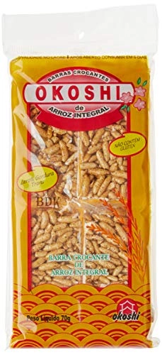 Barra De Arroz Crocante Integral Okoshi Pacote 70g