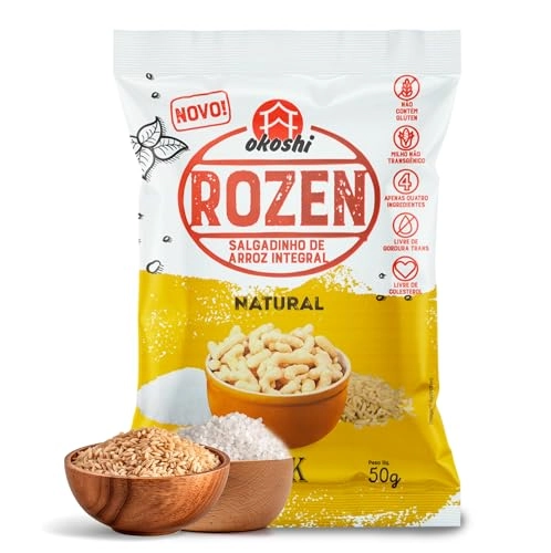 Salgadinho De Arroz Natural Okoshi Rozen Pacote 50g