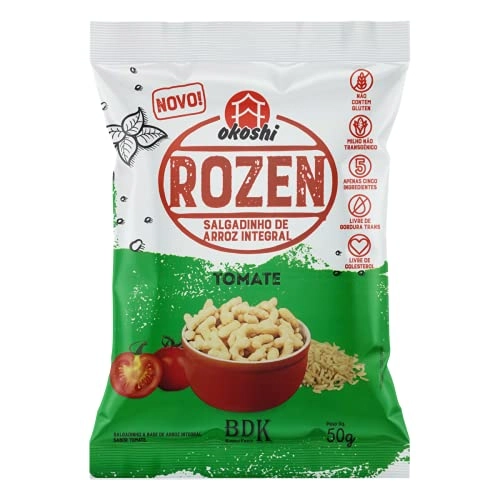 Salgadinho De Arroz Tomate Okoshi Rozen Pacote 50g