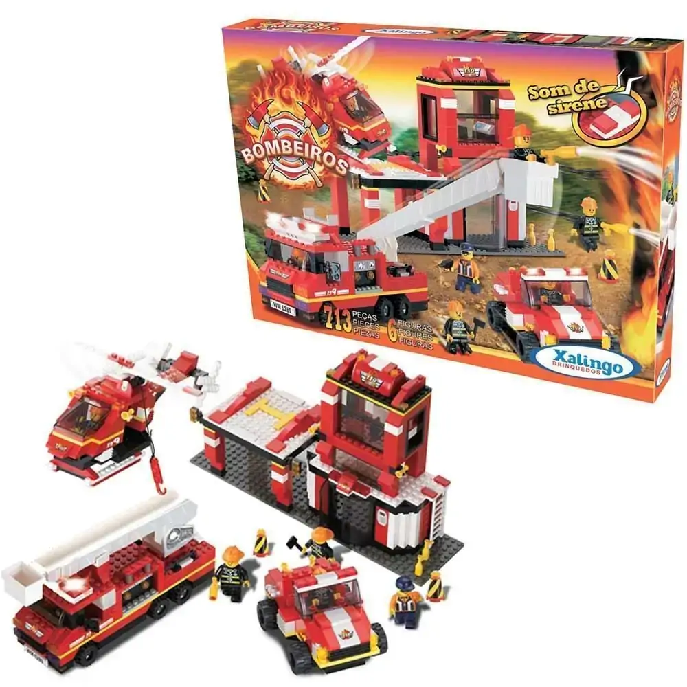 Brinq Bombeiros 713 Pcs Xaling Ref 6387
