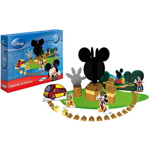 Blocos De Madeira Mickey Club House Disney Xalingo