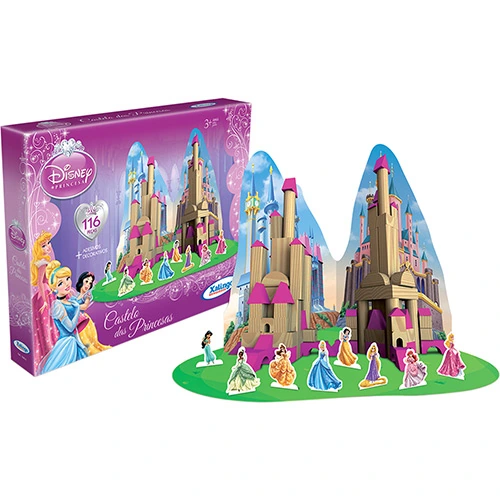 Blocos De Madeira Princesas Disney Xalingo