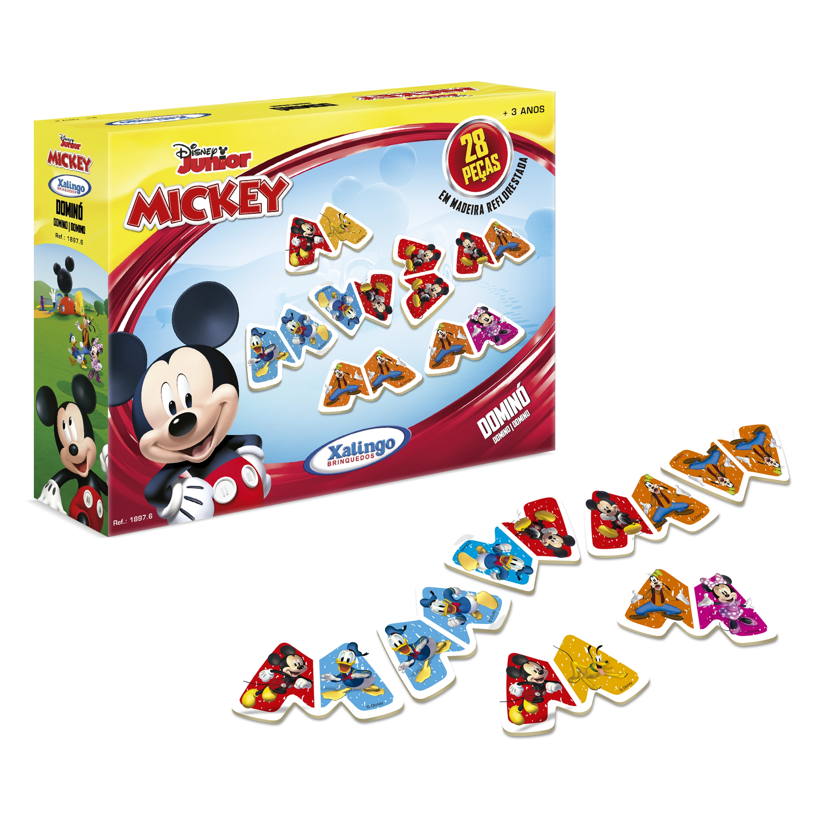 Jogo de Dominó A Casa do Mickey Mouse - 28 Peças - Xalingo