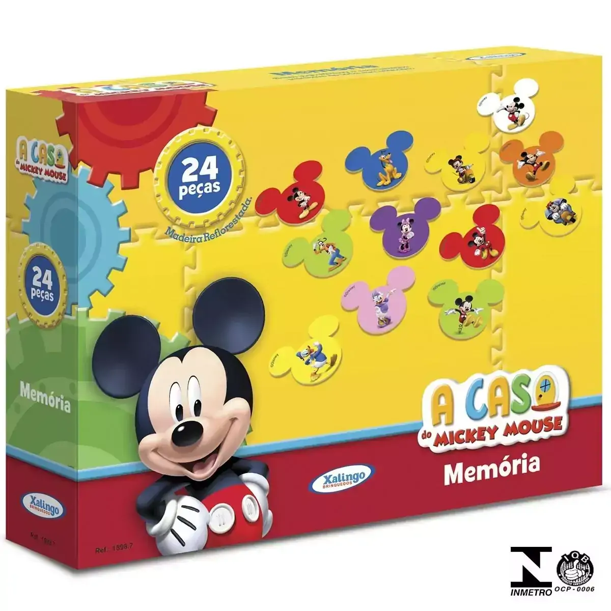 Jogo da Memoria Mickey 24 Peças - Xalingo
