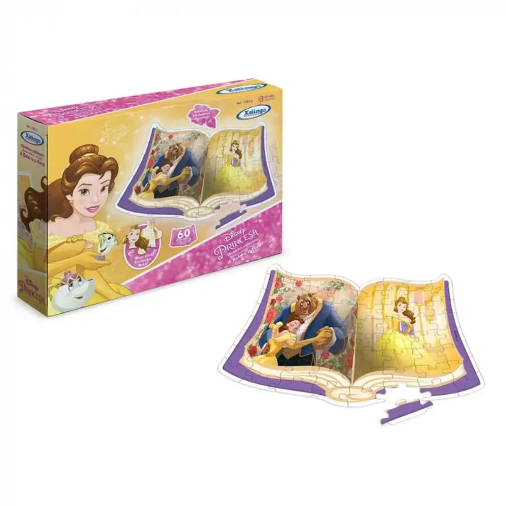 Quebra Cabeca Xalingo Bela Fera 60pc Rf 1987.6