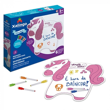 Kit Quadro Infantil Unicornio Xalingo