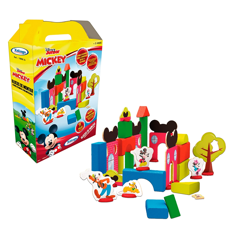 Blocos de Montar Mickey Mouse 71 Peças - Xalingo