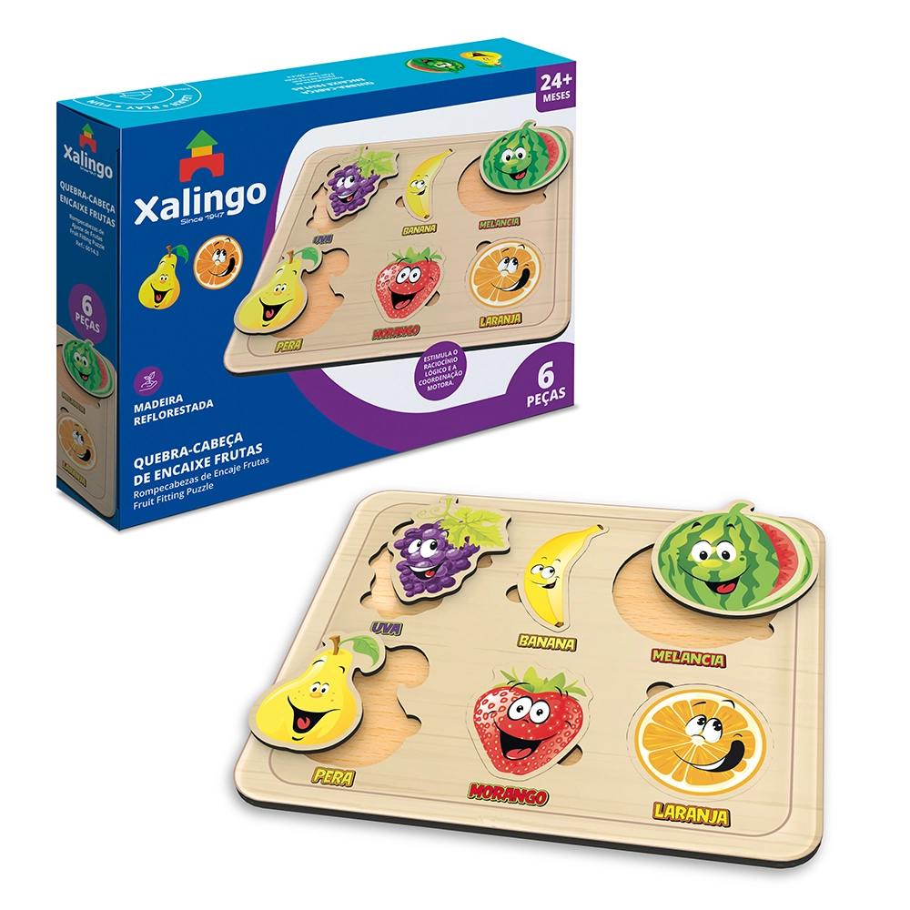 Brinq Xalingo Quebra Cabeca Frutas
