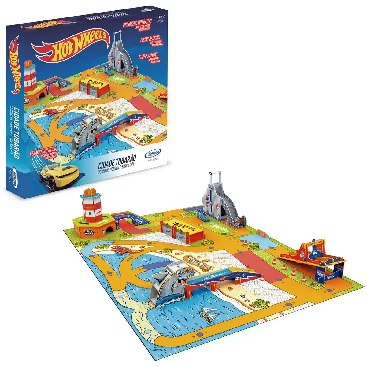 Jogo de Tabuleiro Cidade HOT Wheels Tubarao