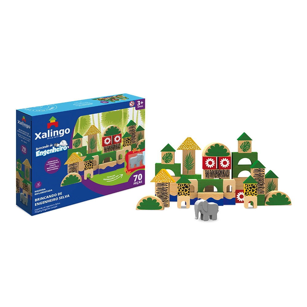 Brincando Engenheiro Selva 70pcs 54609 Xalingo