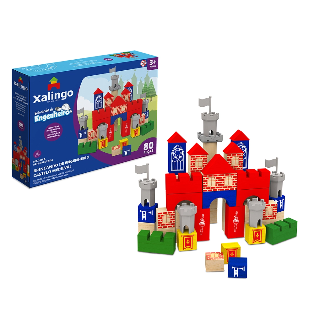 Brincando Engenheiro Castelo Medieval 80pcs 54621 Xalingo