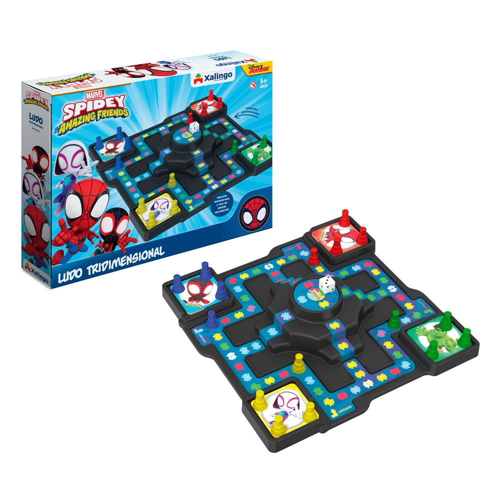 Jogo Ludo Tridimensional Spidey 13276 Xalingo